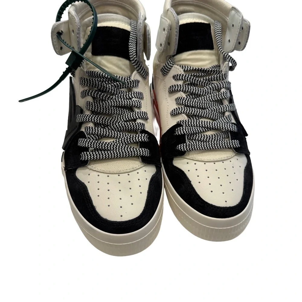 Off-White Vulcanized High Top Floating Arrow iWhite/Black/Red Size US M5/W7 EU38